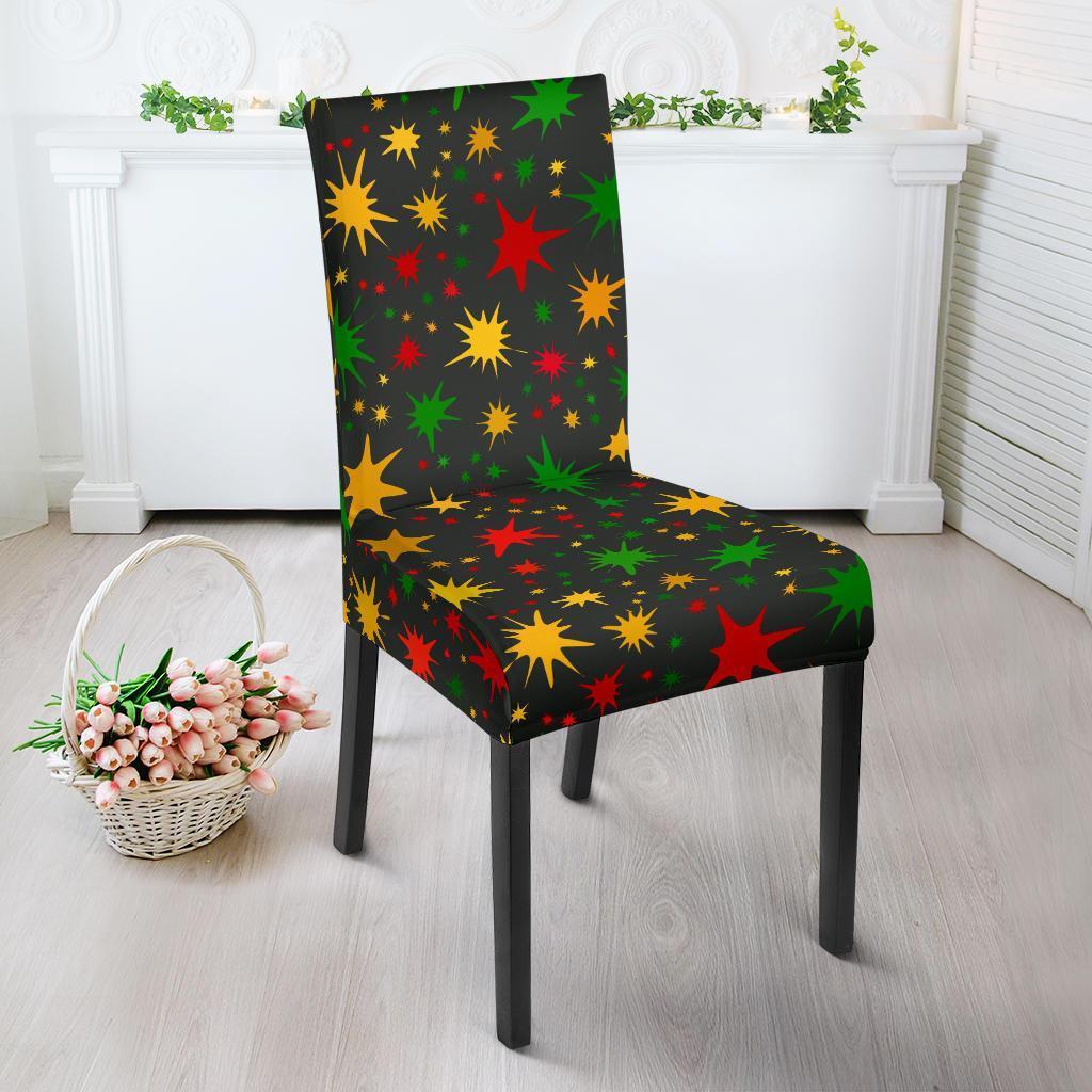 Jamaican Color Pattern Print Chair Cover-grizzshop