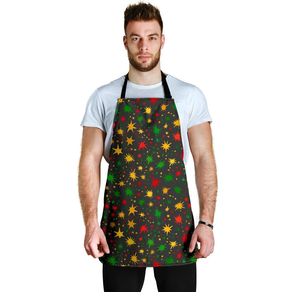 Jamaican Color Pattern Print Men's Apron-grizzshop