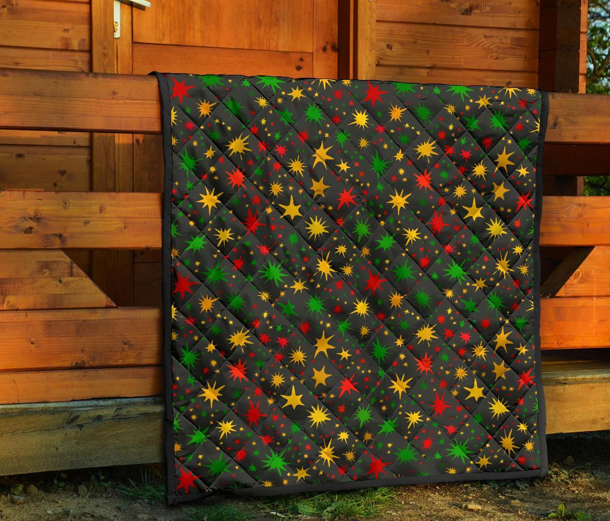 Jamaican Color Pattern Print Quilt-grizzshop