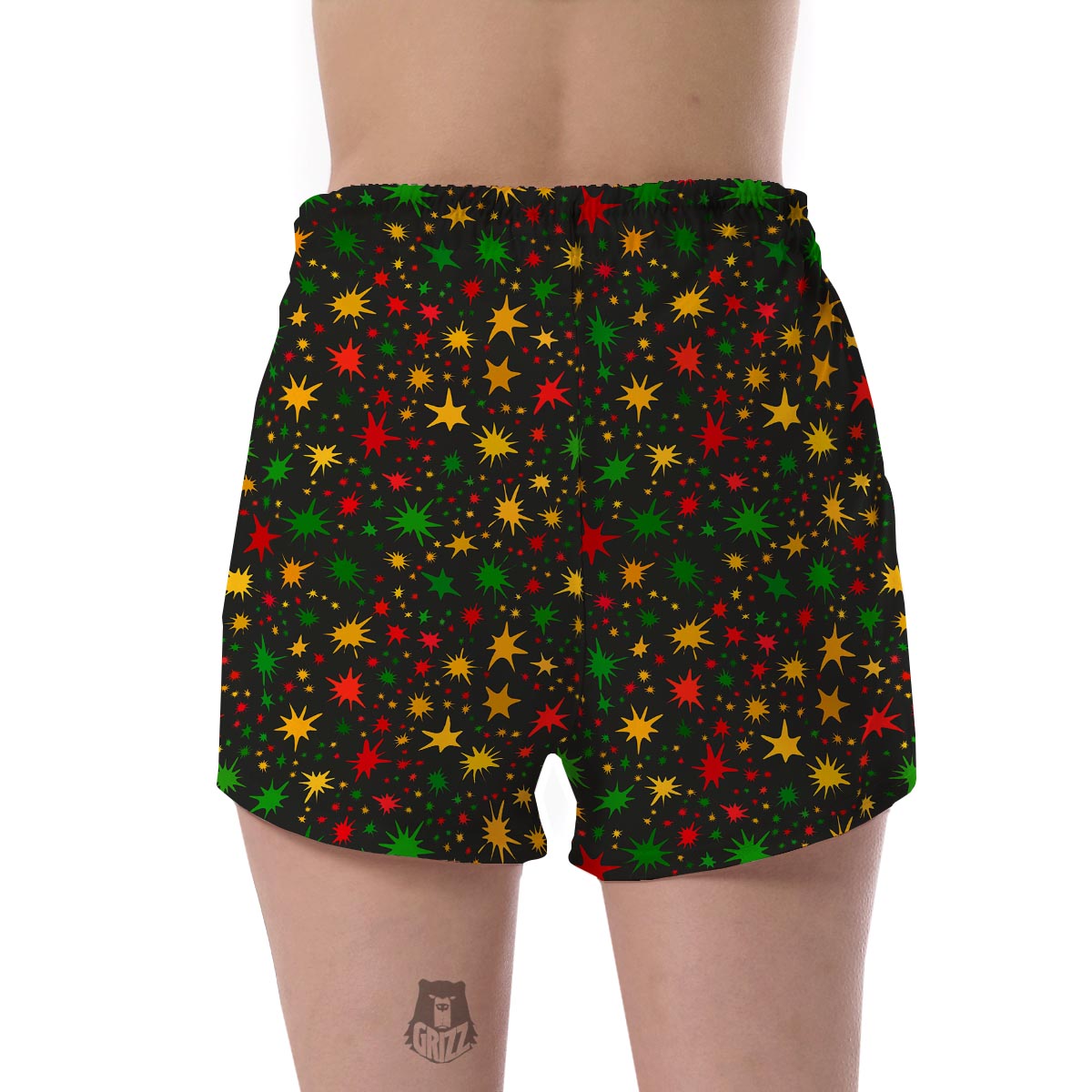 Jamaican Color Pattern Print Women's Shorts-grizzshop