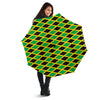 Jamaican Flag Pattern Print Automatic Foldable Umbrella-grizzshop