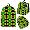 Jamaican Flag Pattern Print Backpack-grizzshop