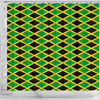 Jamaican Flag Pattern Print Bathroom Shower Curtain-grizzshop