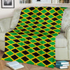 Jamaican Flag Pattern Print Blanket-grizzshop