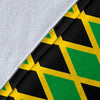 Jamaican Flag Pattern Print Blanket-grizzshop