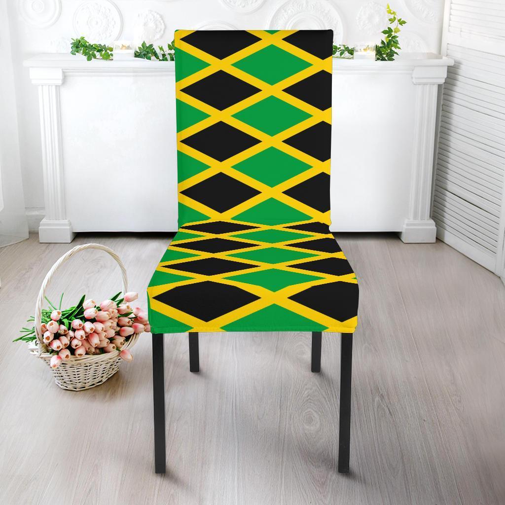 Jamaican Flag Pattern Print Chair Cover-grizzshop