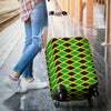 Jamaican Flag Pattern Print Luggage Cover Protector-grizzshop