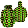 Jamaican Flag Pattern Print Men Women Pullover Hoodie-grizzshop