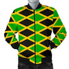 Jamaican Flag Pattern Print Men's Bomber Jacket-grizzshop