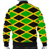 Jamaican Flag Pattern Print Men's Bomber Jacket-grizzshop