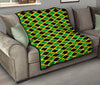 Jamaican Flag Pattern Print Quilt-grizzshop