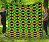 Jamaican Flag Pattern Print Quilt-grizzshop