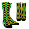 Jamaican Flag Pattern Print Unisex Crew Socks-grizzshop