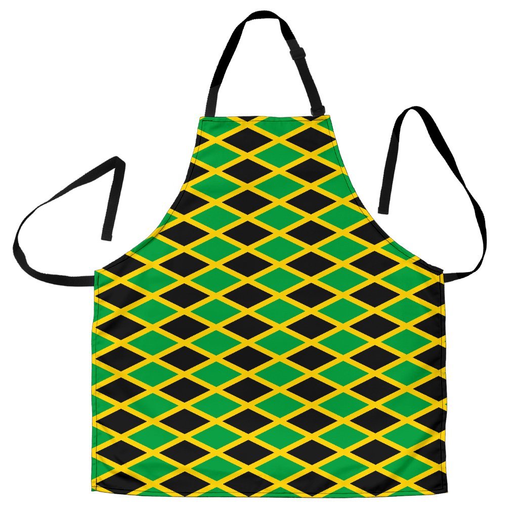 Jamaican Flag Pattern Print Women's Apron-grizzshop