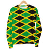 Jamaican Flag Pattern Print Women's Sweatshirt-grizzshop