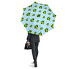 Jamaican Heart Pattern Print Automatic Foldable Umbrella-grizzshop