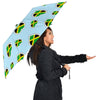 Jamaican Heart Pattern Print Automatic Foldable Umbrella-grizzshop