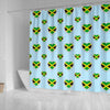 Jamaican Heart Pattern Print Bathroom Shower Curtain-grizzshop