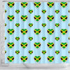 Jamaican Heart Pattern Print Bathroom Shower Curtain-grizzshop