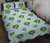 Jamaican Heart Pattern Print Bed Set Quilt-grizzshop