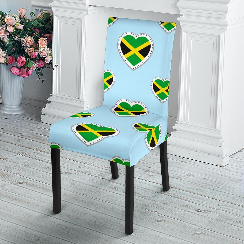 Jamaican Heart Pattern Print Chair Cover-grizzshop