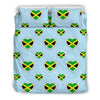 Jamaican Heart Pattern Print Duvet Cover Bedding Set-grizzshop