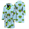 Jamaican Heart Pattern Print Men Long Robe-grizzshop