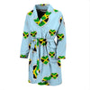 Jamaican Heart Pattern Print Men Long Robe-grizzshop