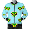 Jamaican Heart Pattern Print Men's Bomber Jacket-grizzshop