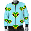 Jamaican Heart Pattern Print Men's Bomber Jacket-grizzshop