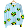 Jamaican Heart Pattern Print Women's Sweatshirt-grizzshop