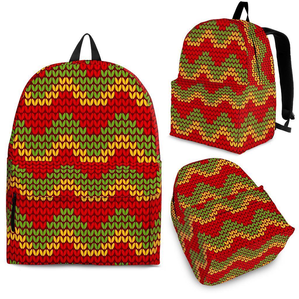 Jamaican Pattern Print Backpack-grizzshop