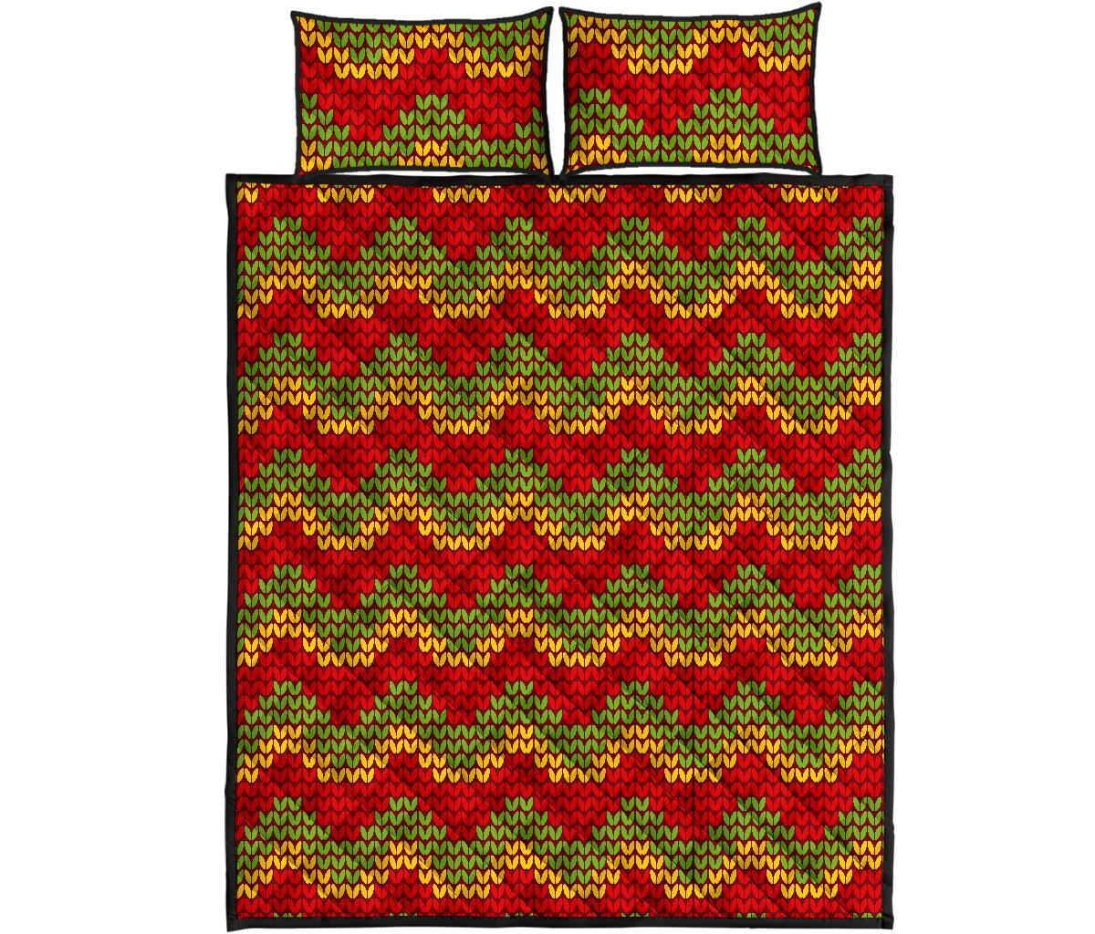 Jamaican Pattern Print Bed Set Quilt-grizzshop