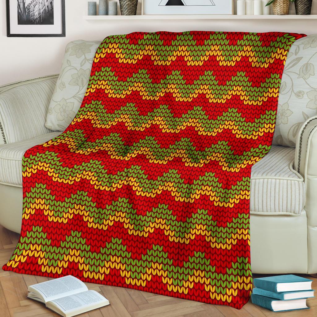 Jamaican Pattern Print Blanket-grizzshop