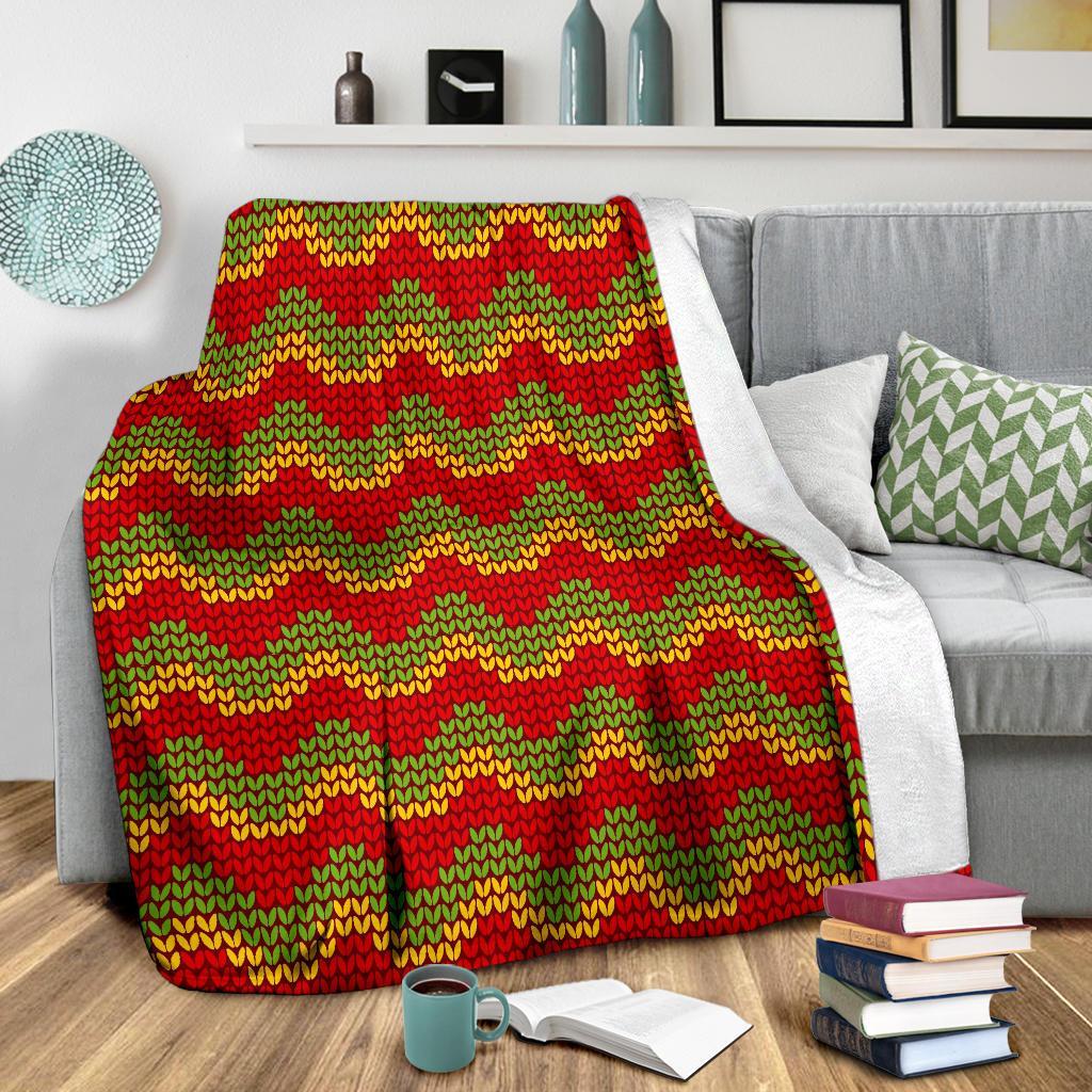 Jamaican Pattern Print Blanket-grizzshop