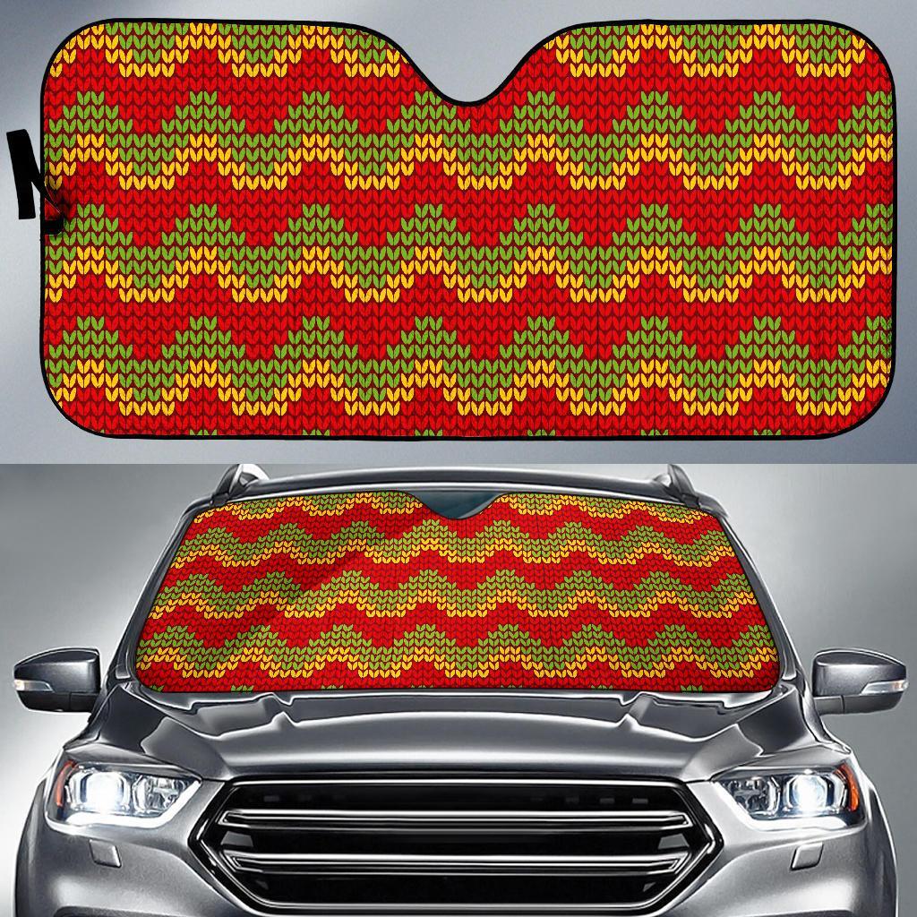 Jamaican Pattern Print Car Sun Shade-grizzshop