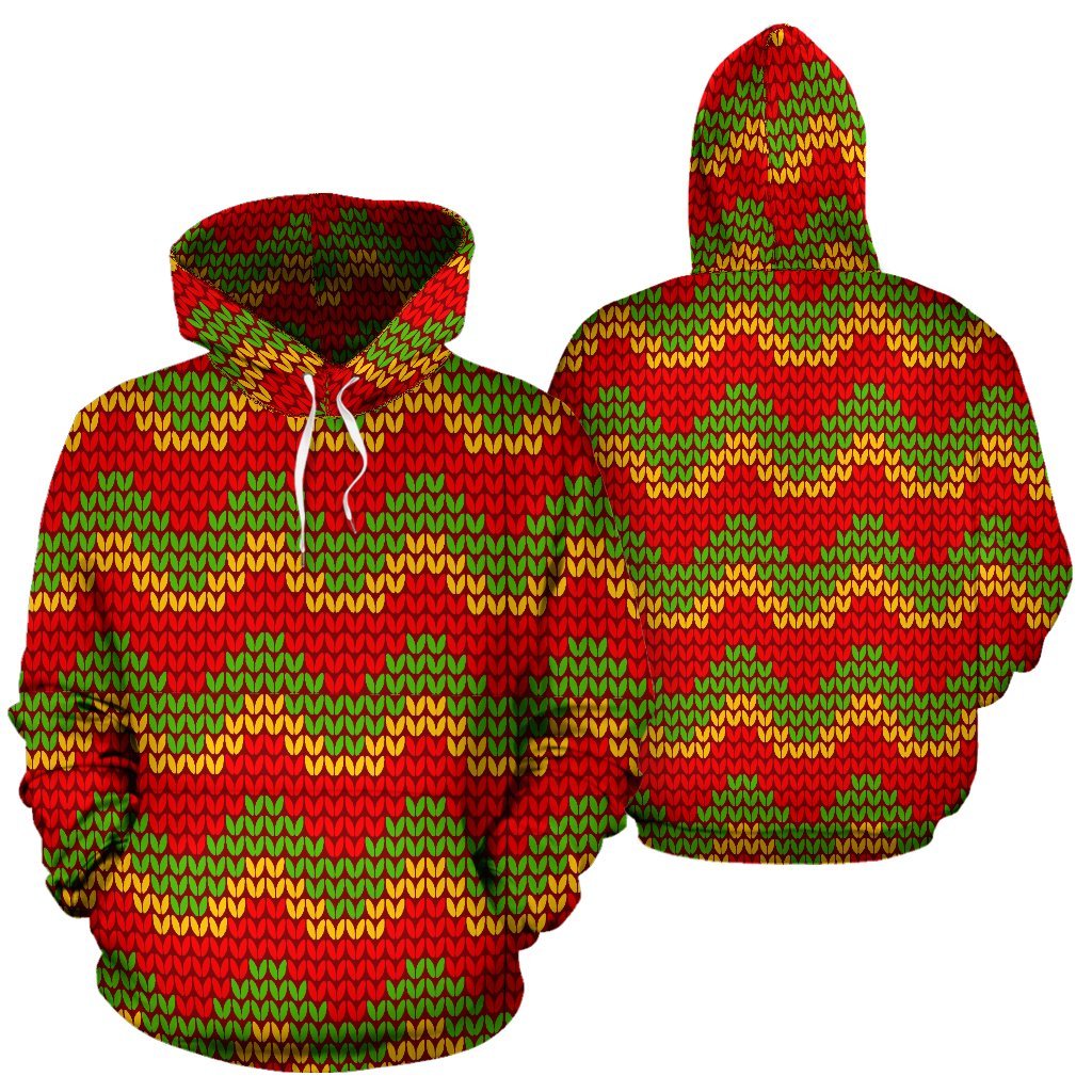 Jamaican Pattern Print Men Women Pullover Hoodie-grizzshop