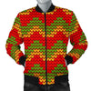 Jamaican Pattern Print Men's Bomber Jacket-grizzshop