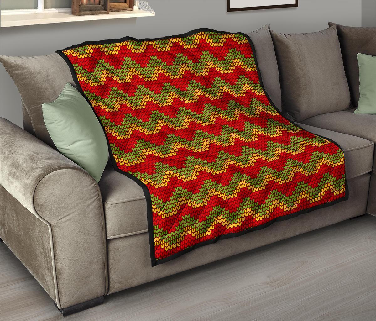 Jamaican Pattern Print Quilt-grizzshop