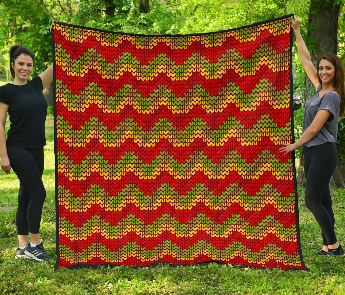 Jamaican Pattern Print Quilt-grizzshop