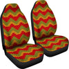 Jamaican Pattern Print Universal Fit Car Seat Covers-grizzshop