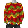 Jamaican Pattern Print Women's Sweatshirt-grizzshop