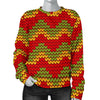 Jamaican Pattern Print Women's Sweatshirt-grizzshop