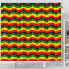 Jamaican Print Pattern Bathroom Shower Curtain-grizzshop