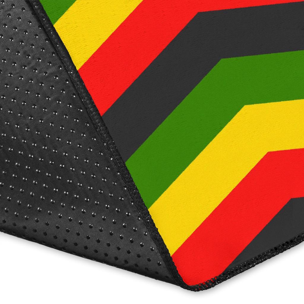 Jamaican Print Pattern Floor Mat-grizzshop