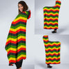 Jamaican Print Pattern Hooded Blanket-grizzshop