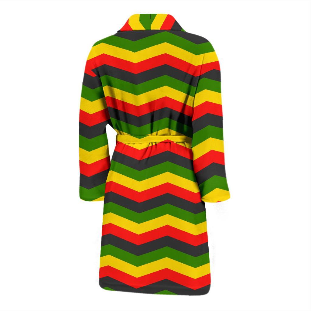 Jamaican Print Pattern Men Long Robe-grizzshop