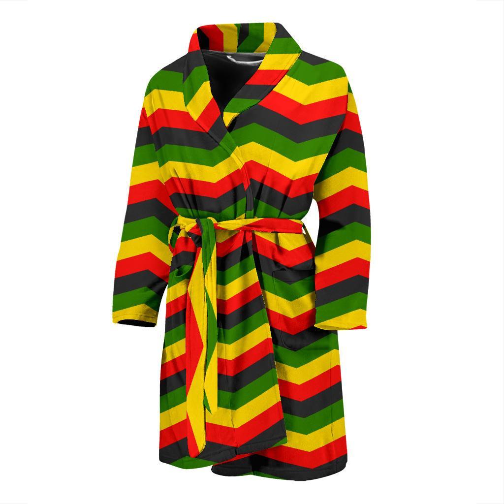 Jamaican Print Pattern Men Long Robe-grizzshop