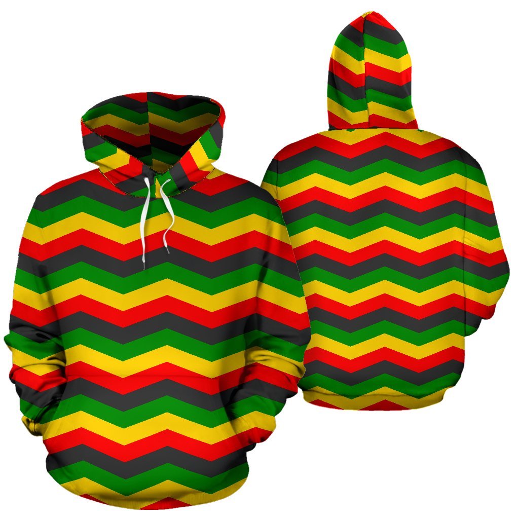 Jamaican Print Pattern Men Women Pullover Hoodie-grizzshop