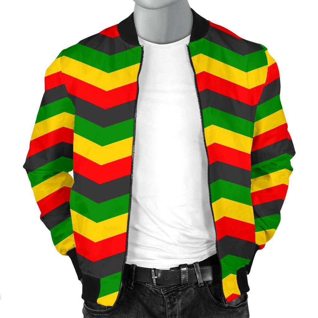 Jamaican Print Pattern Men's Bomber Jacket-grizzshop